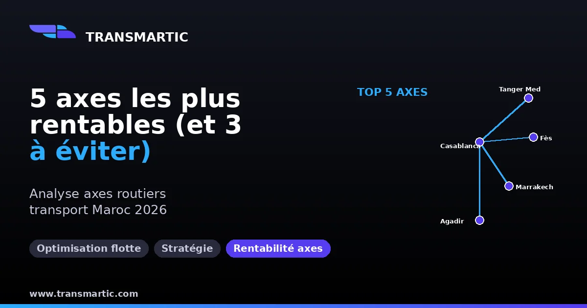 Axes routiers rentables au Maroc : top 5 à exploiter et 3 à éviter (2026)