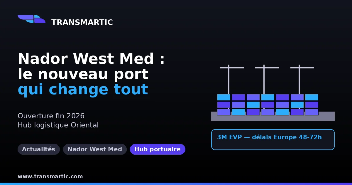 Nador West Med 2026 : l'opportunité historique pour les PME transport de l'Oriental