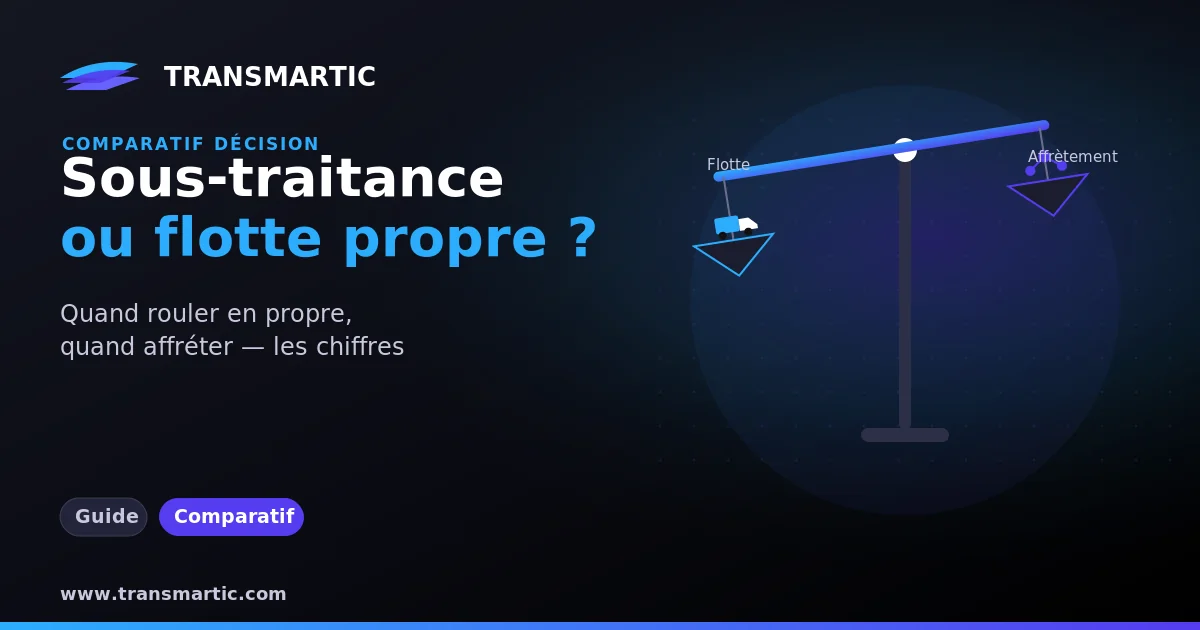 Flotte propre ou sous-traitance : comment décider avec des chiffres ?