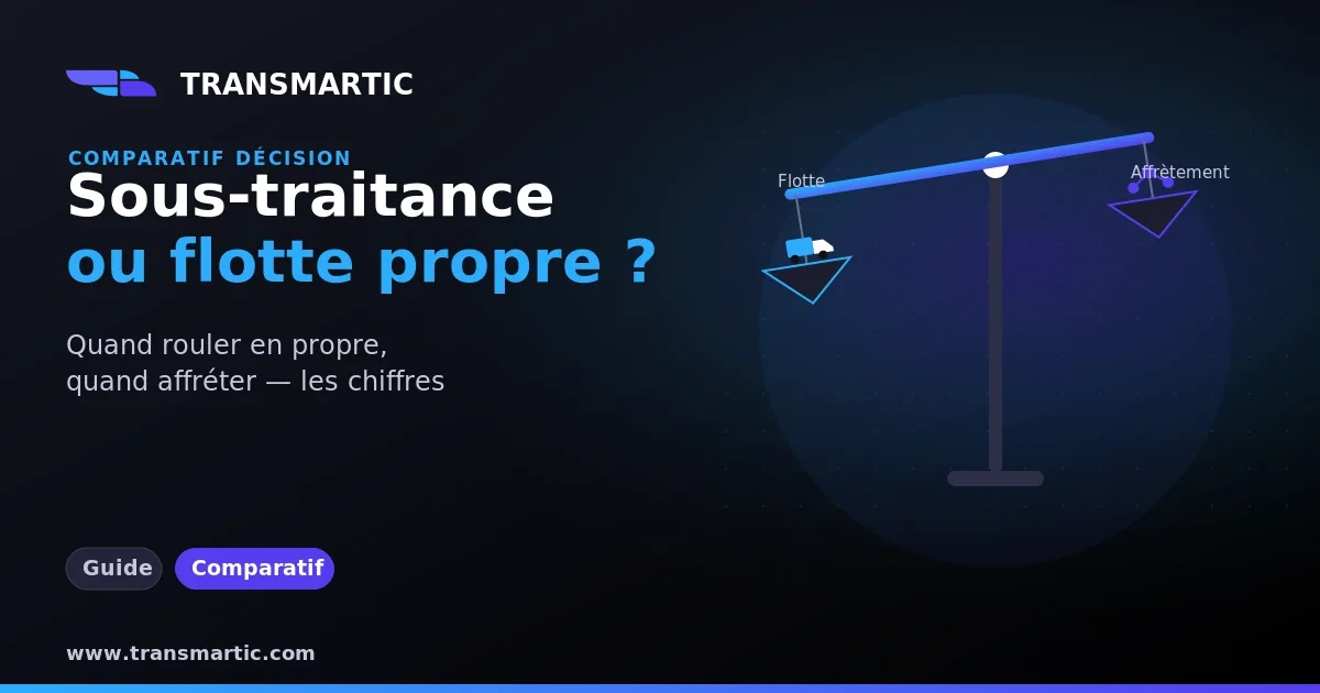 Flotte propre ou sous-traitance : comment décider avec des chiffres ?